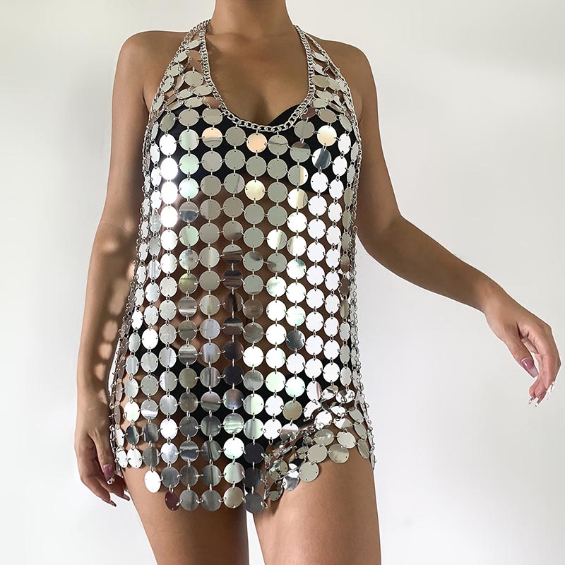 Sexy Sequin Bikini Tassel Personality Chain Hollow Metal Body Chain Distributor