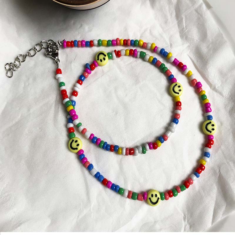 Wholesale Bohemian Handmade Colorful Resin Necklace