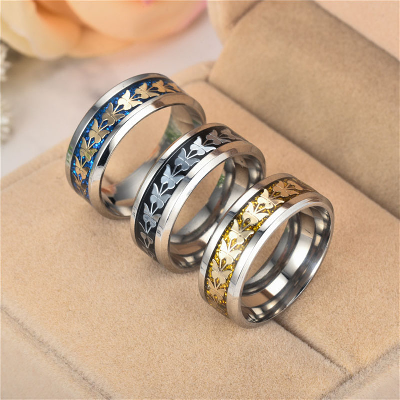 Style Stainless Steel Ring Korean Butterfly Simple Fashion Supplier