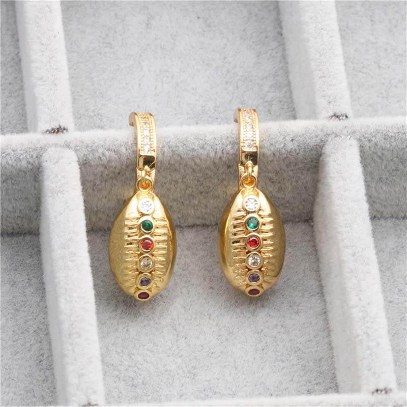 Trend Jewelry Zircon Shell Earrings Manufacturer