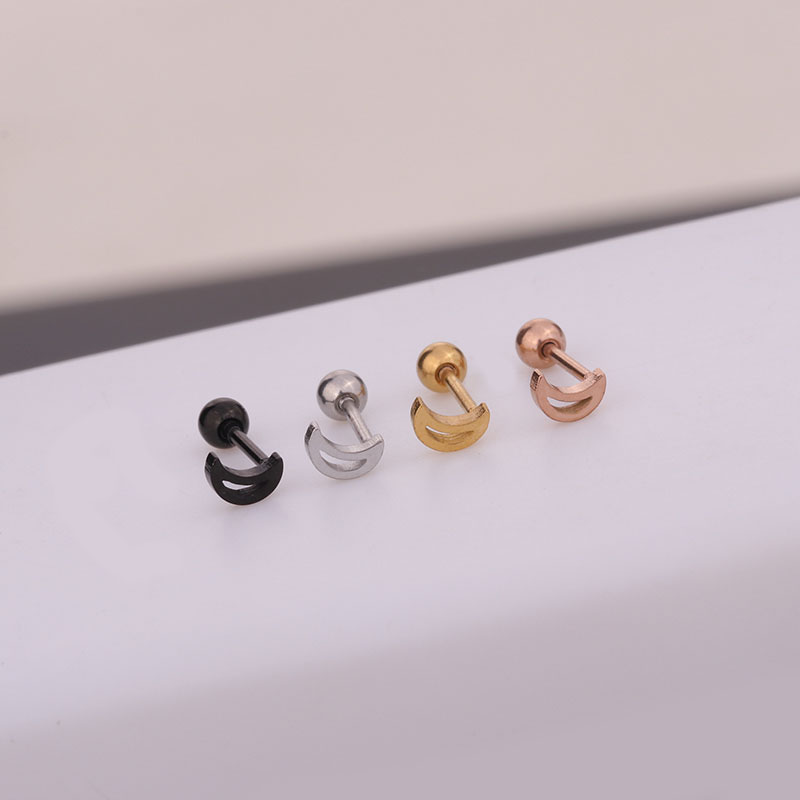Product Fashion Stainless Steel Thread Ear Bone Nail Moon Manufacturer
