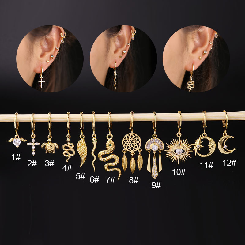 Personalized Earrings Fashion Metal Snake Earrings Jewelry Pierced Earrings Manufacturer