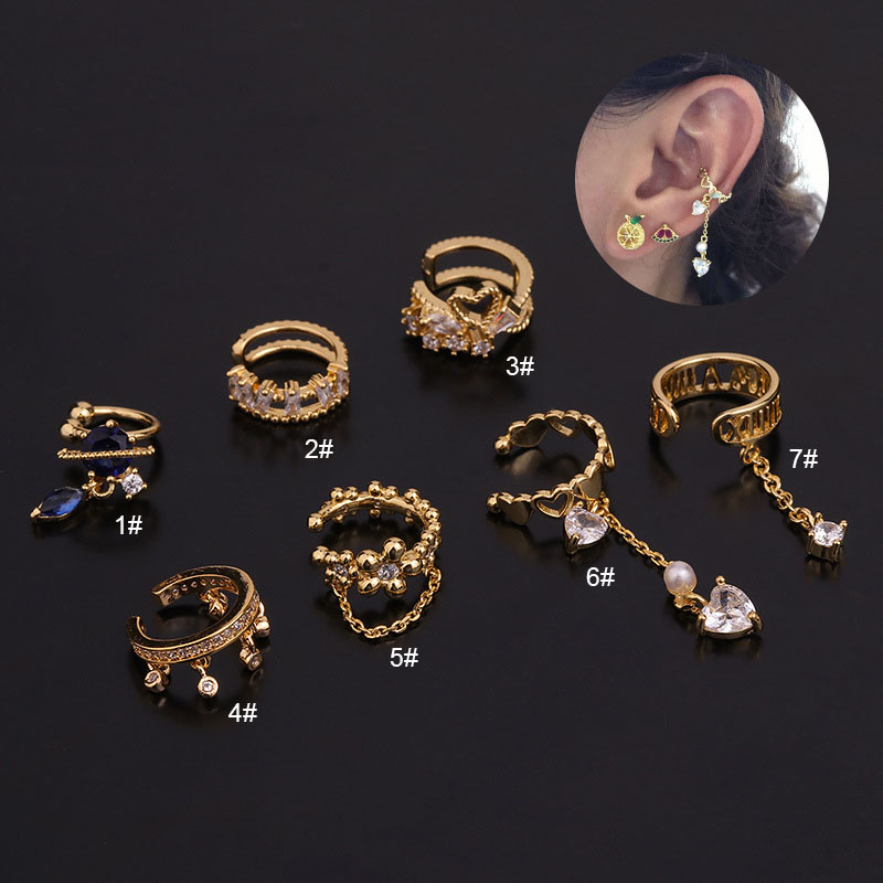 Piercing Jewelry Korean Creative U-shaped Cartilage Ear Clip With Zircon Manufacturer