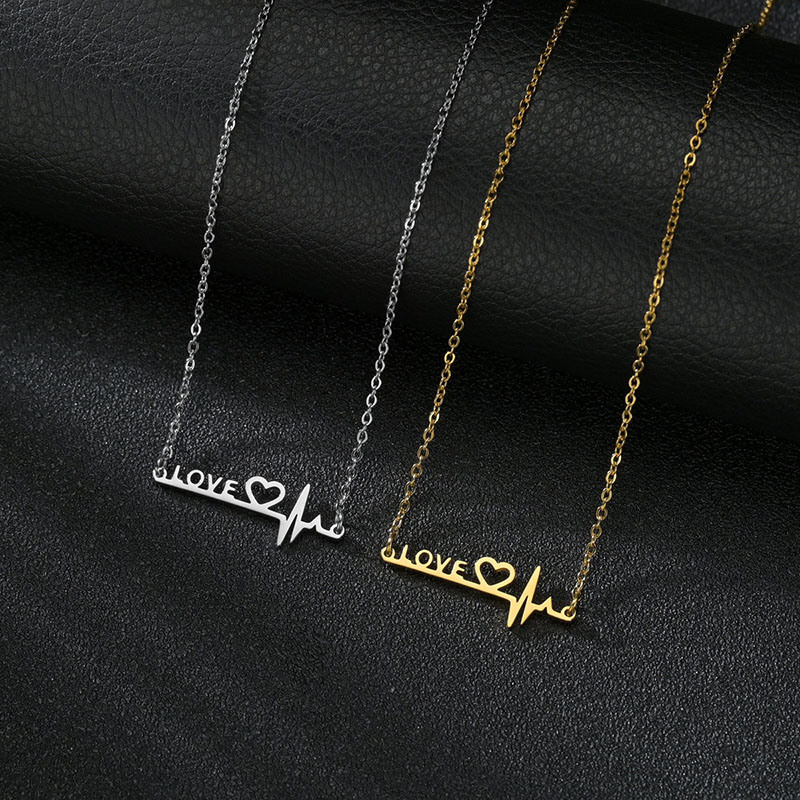 Wholesale Love Ladies Titanium Steel Necklace Pendant Jewelry