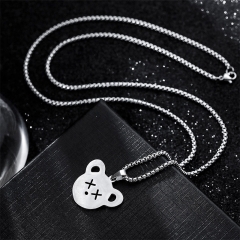 Titanium Steel Bear Necklace Pendant Sweater Chain Personalized Jewelry Distributor