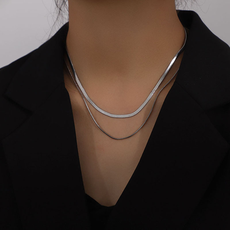 Double-layer Stacked Snake Bone Necklace Distributor