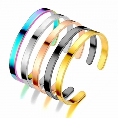 Opening Adjustable C-shaped Stainless Steel Bracelet Titanium Steel Bracelet Distributor