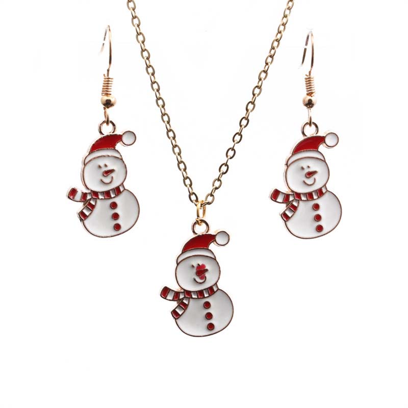 Christmas Gift Snowman Earrings Alloy Set Supplier