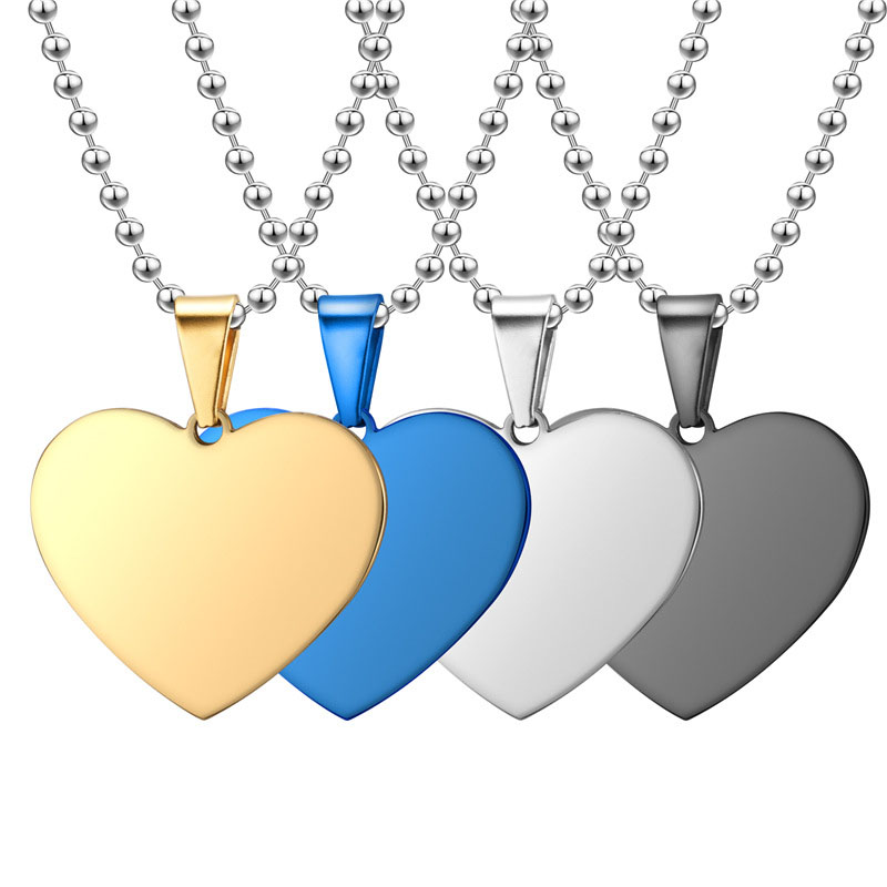 Stainless Steel Peach Heart Pendant Love Necklace Distributor