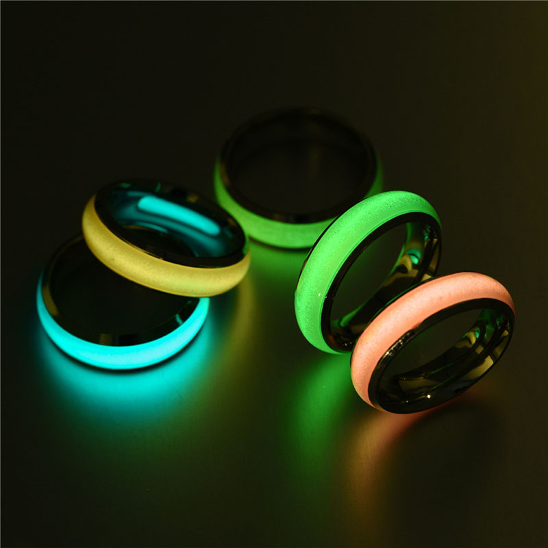 Wholesale Luminous Ring Fluorescent Stainless Steel  Jewelry