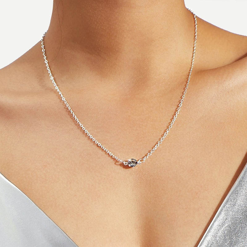 Wholesale Necklace Creative Retro Simple Diamond Clavicle Chain