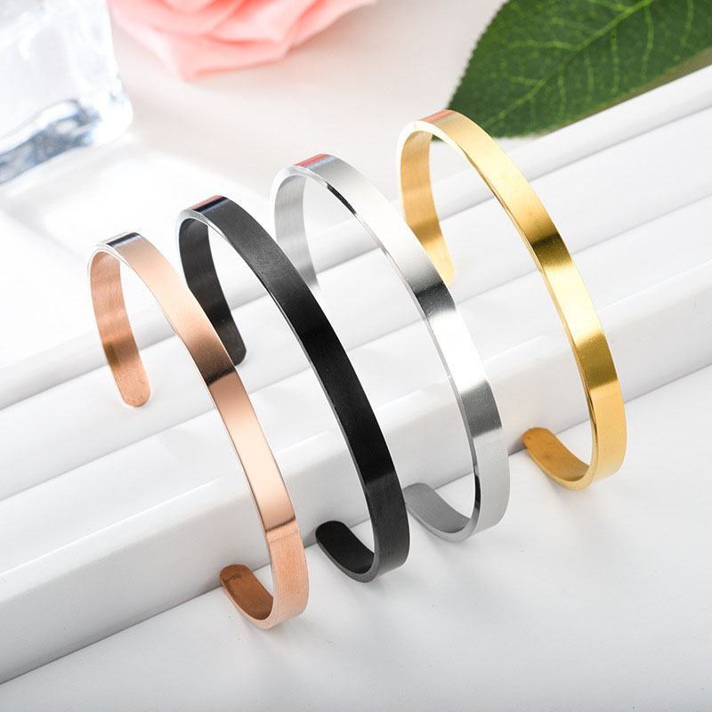 Wholesale Titanium Steel C-shaped Inspirational Bracelet Vendors