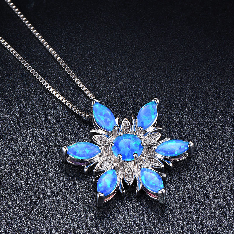 Wholesale Necklace Europe And The United States Exaggerated Creative S925 Australia Treasure Flower-shaped Pendant
