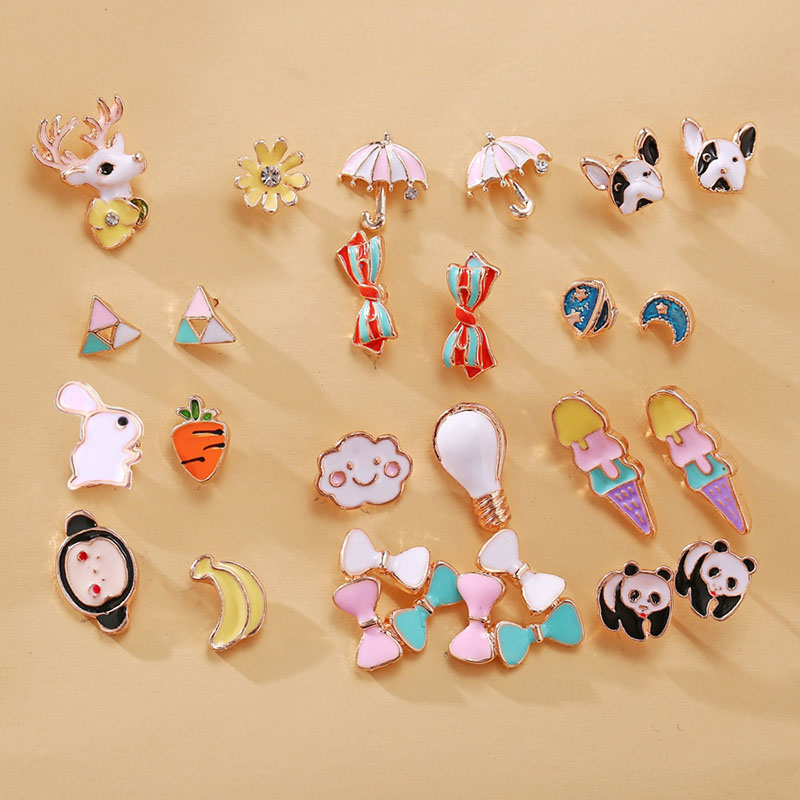 Animal Cartoon Creative Retro Cute Sweet Fruit Earrings Distributor