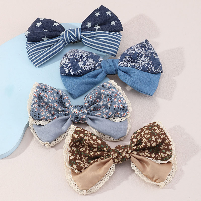 Double-layer Big Bow Accessories Korean Ins Sweet Pleated Fabric Manufacturer