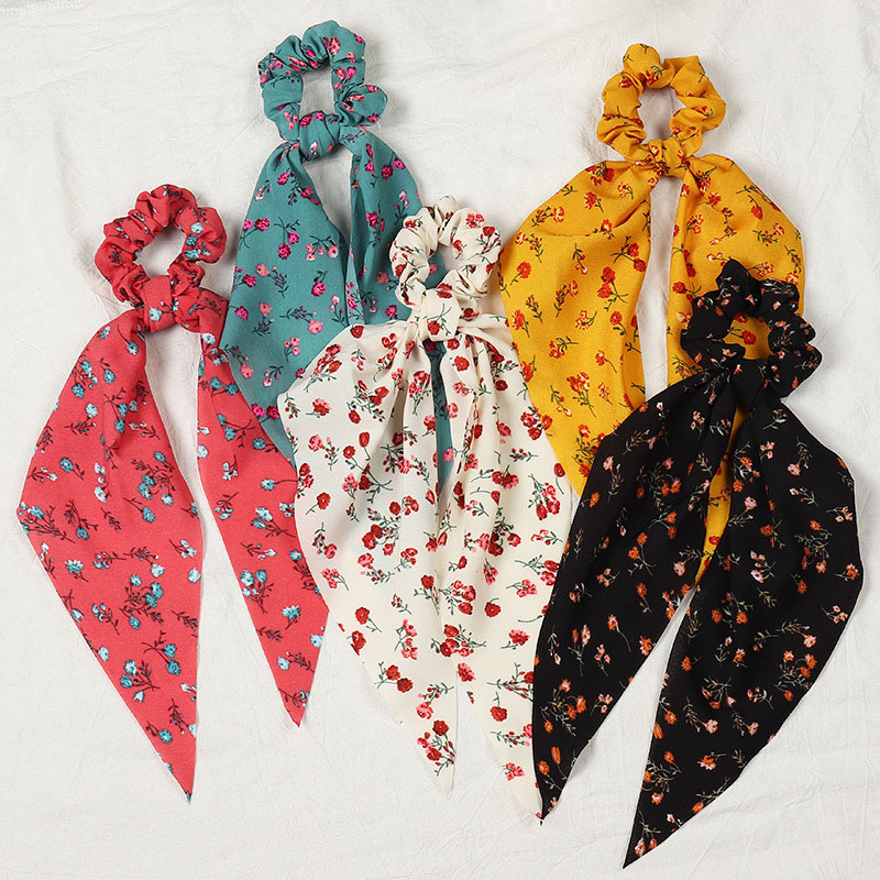 Korean Style Headdress Floral Ribbon Tie Hair Accessories Manufacturer