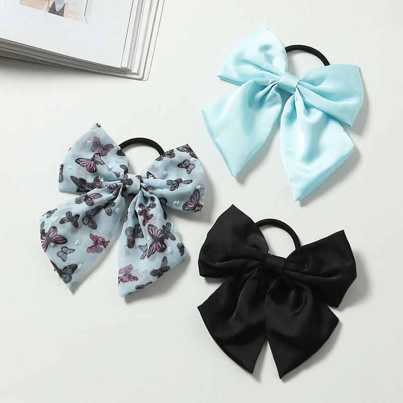 Korean Version Double Floral Big Bow Hairpin Fabric Chiffon Manufacturer