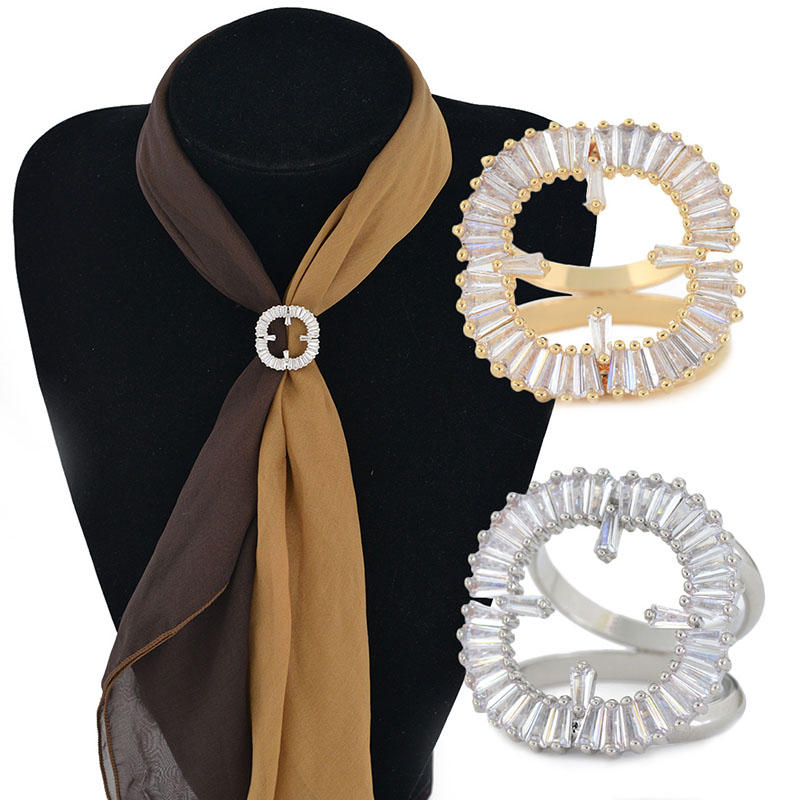 Wholesale High-grade Copper Silk Scarf Buckle Exquisite Corsage Vendors