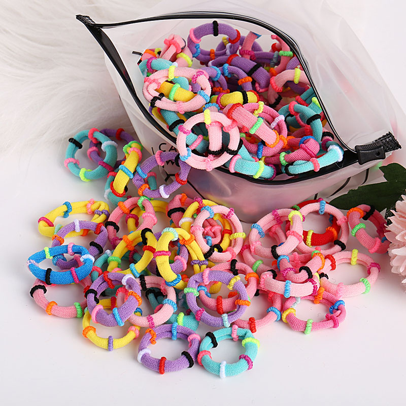 Simple High-stretch Hair Accessories Candy-colored Sets Of Leather Bands Manufacturer