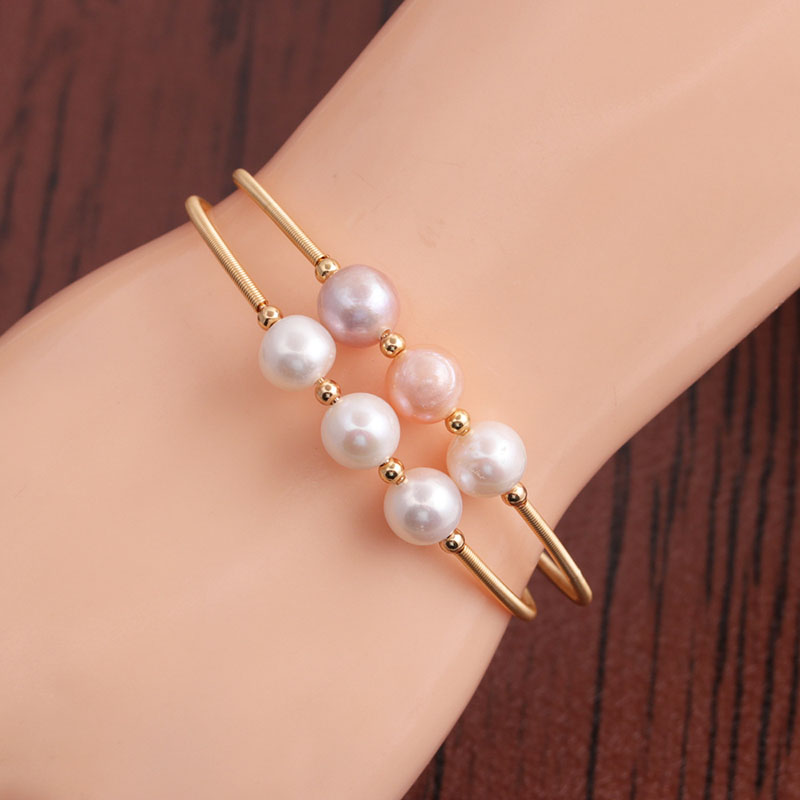 Freshwater Pearl Bracelet Wire Wrap Braided Vintage Bracelet Fashion  Women Supplier