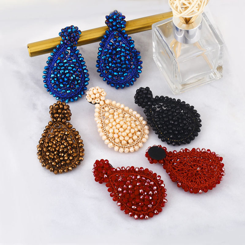 Ethnic Style Water Drop Earrings Bohemian Rice Bead Earrings Supplier