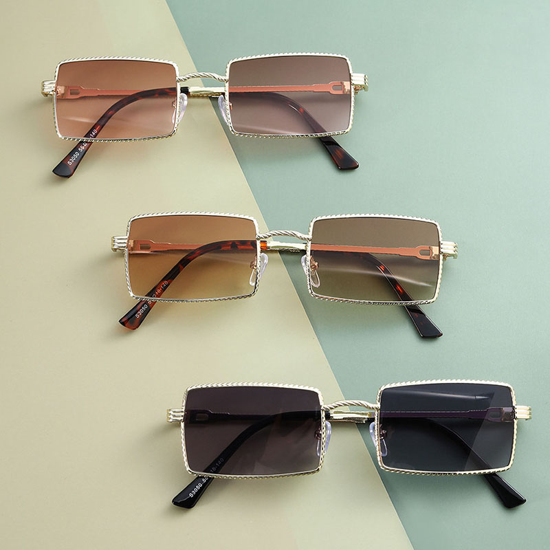 Metal Square Small Frame Sunglasses Rimless Frame Retro Sunglasses Nightclub Mirror Distributor