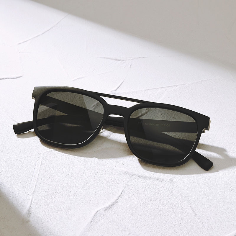 Polarized Large Frame Double Beam Round Retro Sunglasses Manufacturer