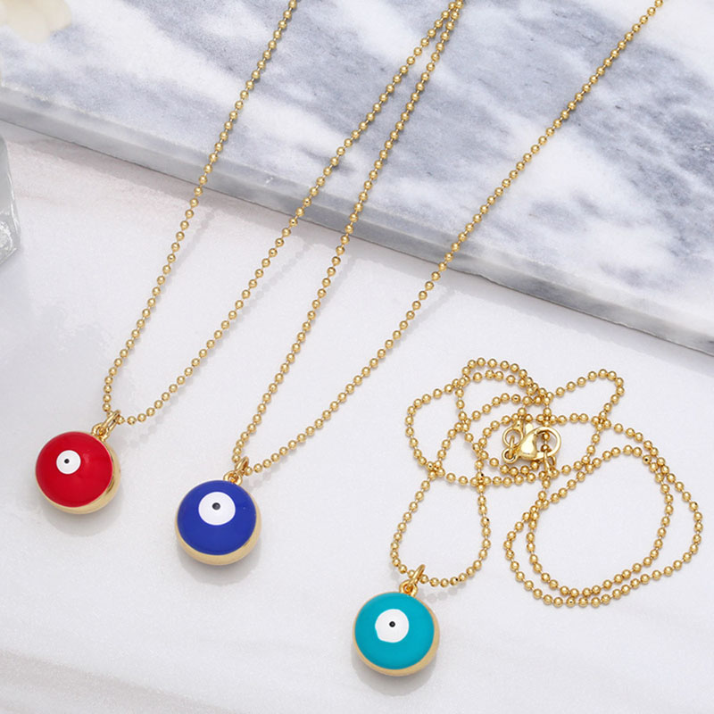 Wholesale Personalized Round Devil's Eye Bell Necklace Choker