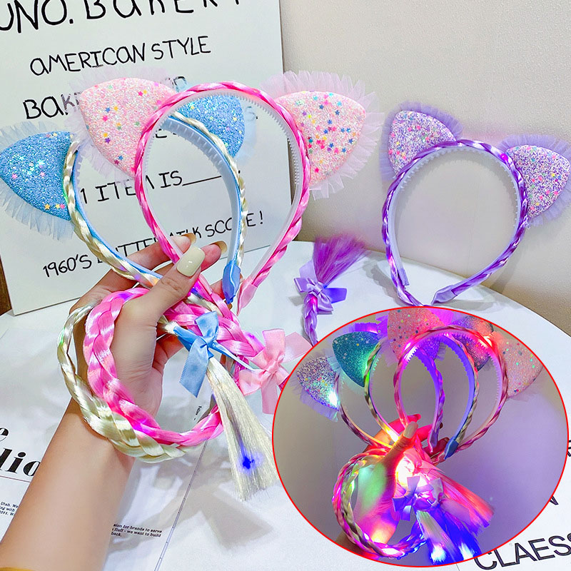Children's Cartoon Cat Ears Luminous Hair Band Manufacturer