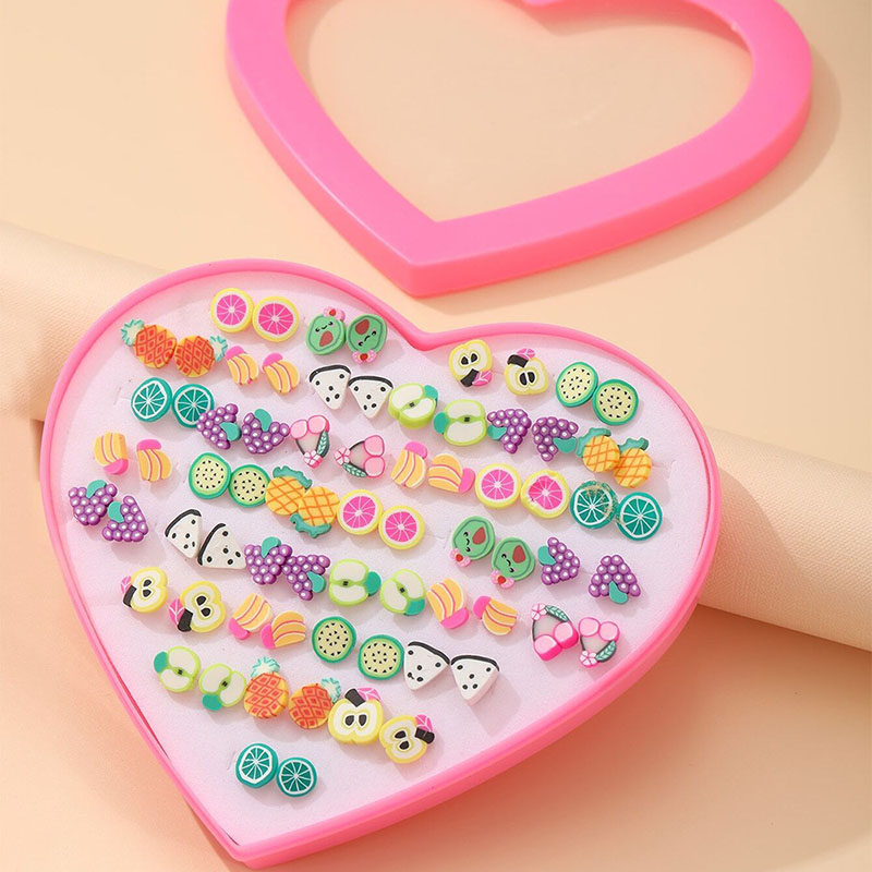 Soft Ceramic Fruit Set Earrings Love Korean Version Of Cute Distributor