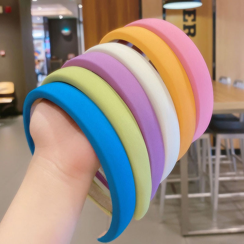 Hair Band Solid Color Sweet And Versatile Sponge Broadside Hair Accessories Manufacturer