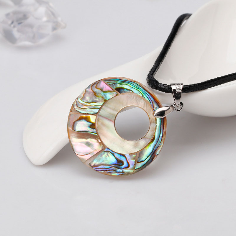 Colorful Natural Abalone Shell Necklace Diy Manufacturer