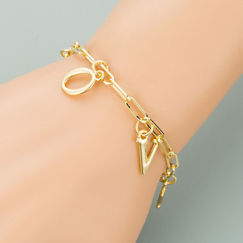 Gold Love Bracelet Fashion Simple Metal Texture Multi-layer Supplier