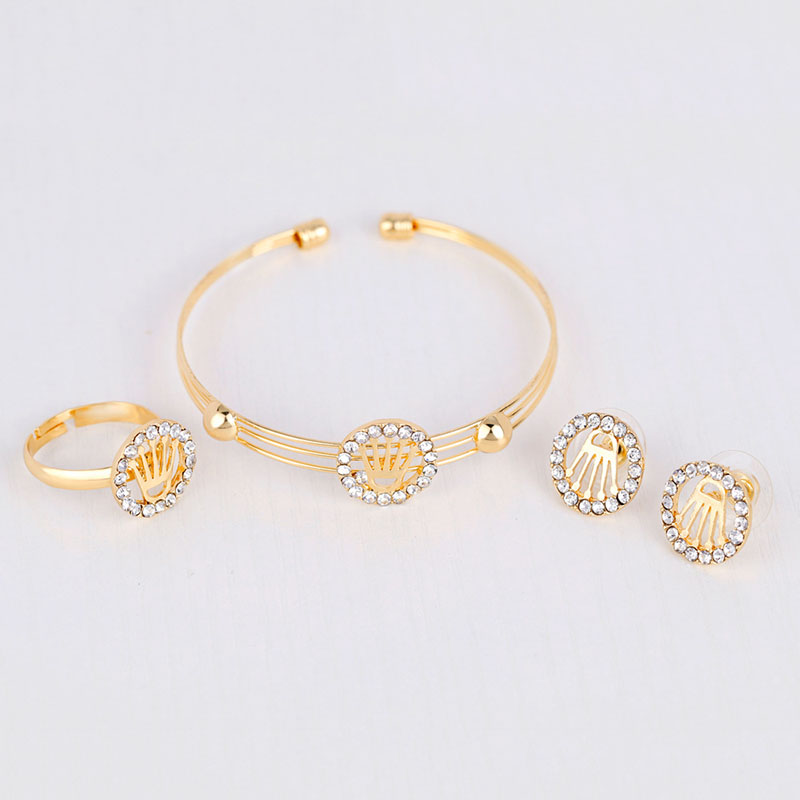 Skeleton Crown Necklace Earrings Ring Bracelet Set Of 4 Distributor