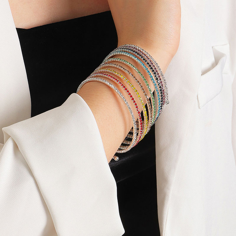 Multicolor Rhinestone Multi-layered Claw Chain Wrap Bracelet Supplier