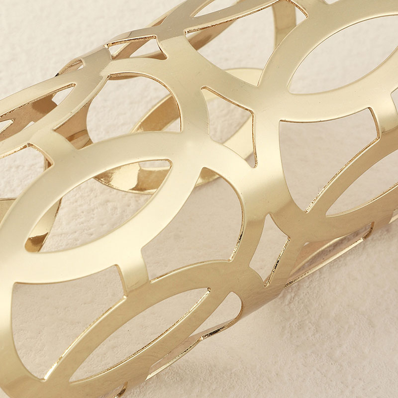Personalized Geometric Hollow Exaggerated Gold Bracelet Supplier