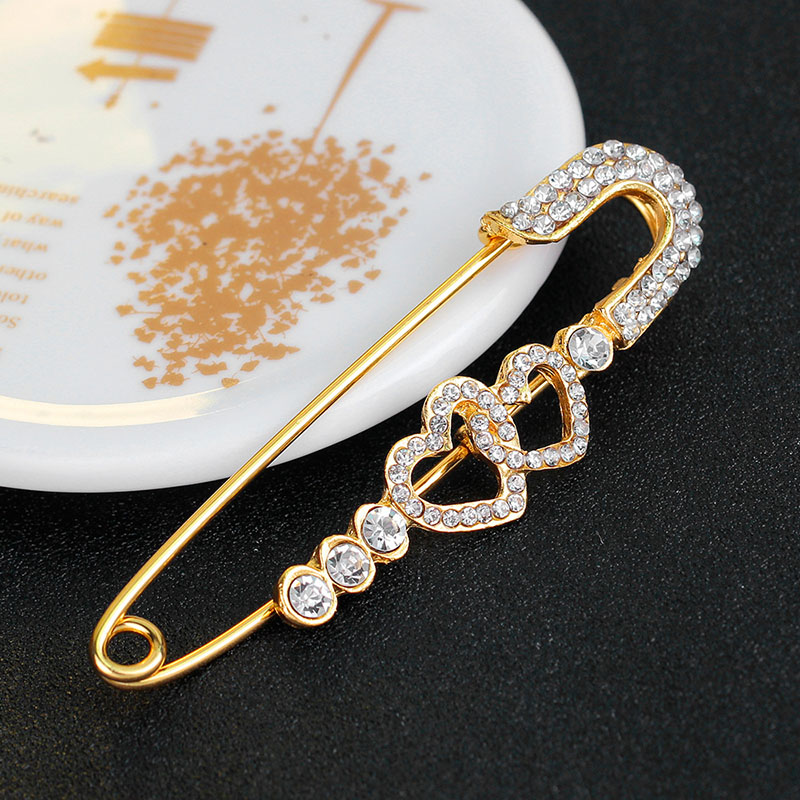 Rhinestone Heart-shaped Pins  Vintage Diamond Brooch Manufacturer