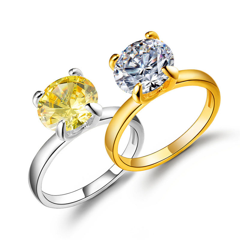 Imitation 5 Carat Big Diamond Engagement Wedding Ring Supplier