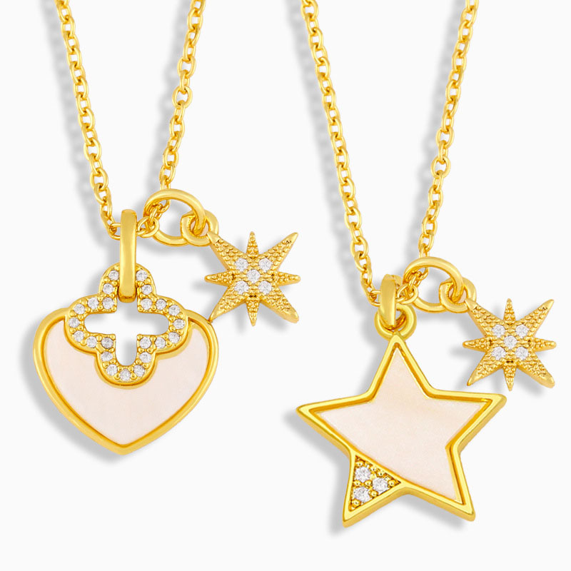 Wholesale Jewelry Creative Size Pentagram Necklace Personalized Simple Choker