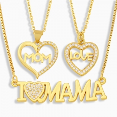 Wholesale Jewelry Mama Pendant Necklace Mother's Day Gift