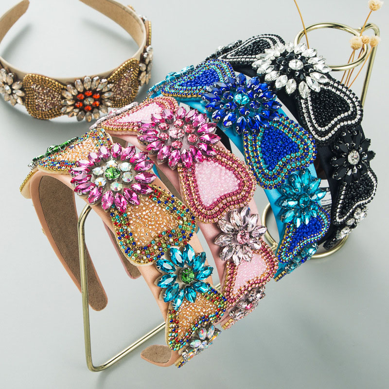 Hoop Fashion Trend Shiny Glass Diamond Baroque Headband Supplier