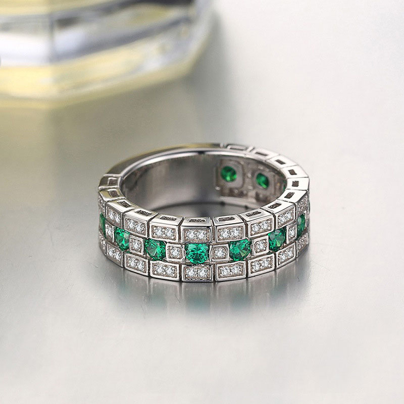 Wholesale Jewelry Design Men's Ring Vintage Full Diamond Wide Version Unisex Ring