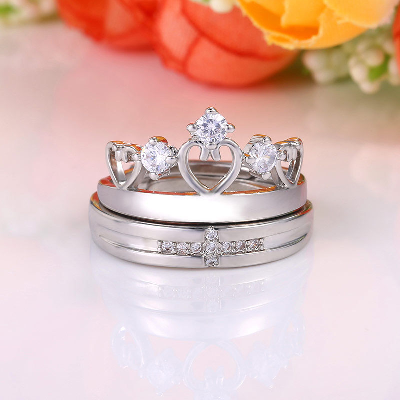 Crown Couple Combination Ring Fashionable Male And Female Couple Ring Manufacturer