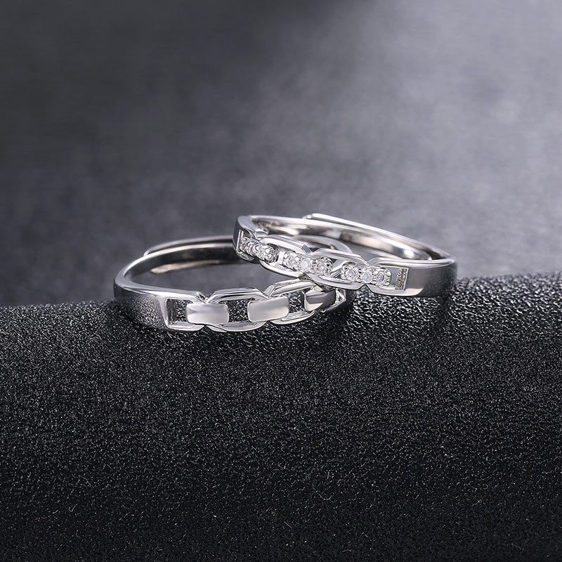 Wholesale Jewelry Zirconia Lock Love Love Couple Ring