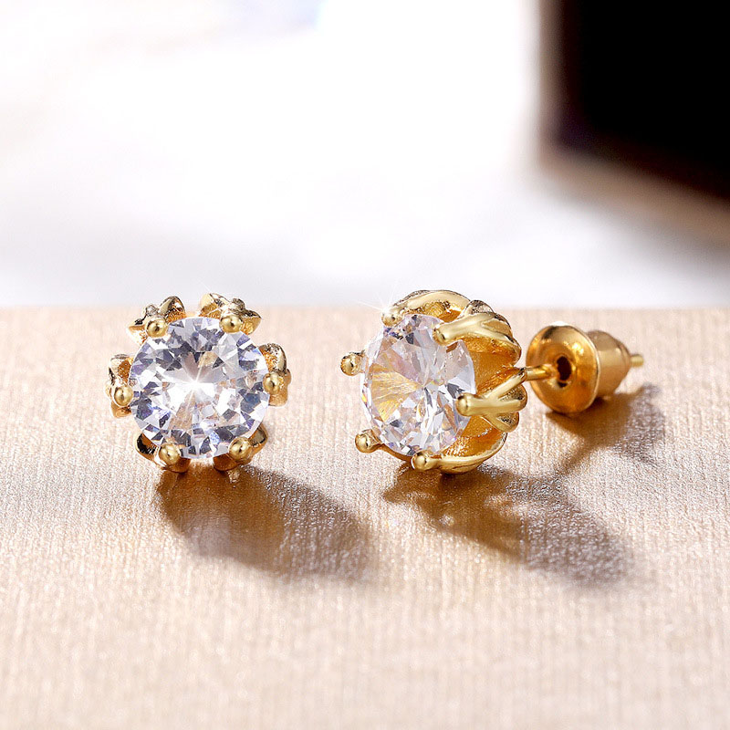 Gold-plated Brass With Zircon Earrings Manufacturer