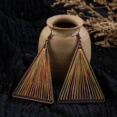 Bohemian Ethnic Style Triangle Wire-wrapped Earrings Distributor