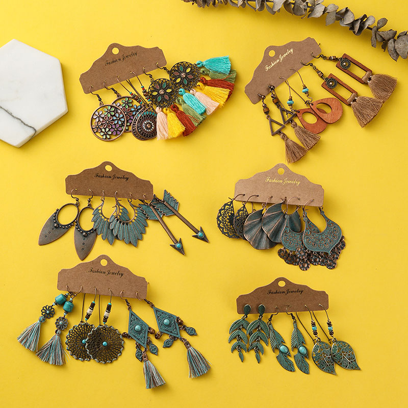 Popular 3-piece Tassel Earrings Bohemian Set Distributor