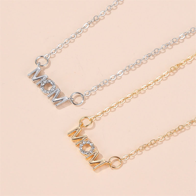 Mom Mother's Day Necklace Simple Pendant Collarbone Chain Creative Supplier