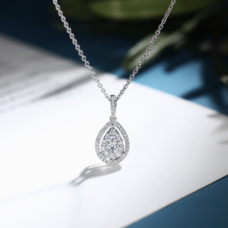 Full Diamond Drop Zircon Necklace Supplier