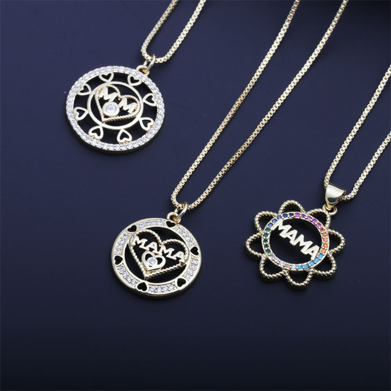 Heart Mama Pendant Necklace Micro-set Sun Flower Pendant Manufacturer